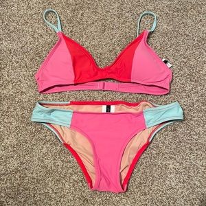 Jcrew colorblock bikini